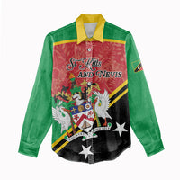 Personalized Saint Kitts and Nevis Women Casual Shirt Happy Independence Day