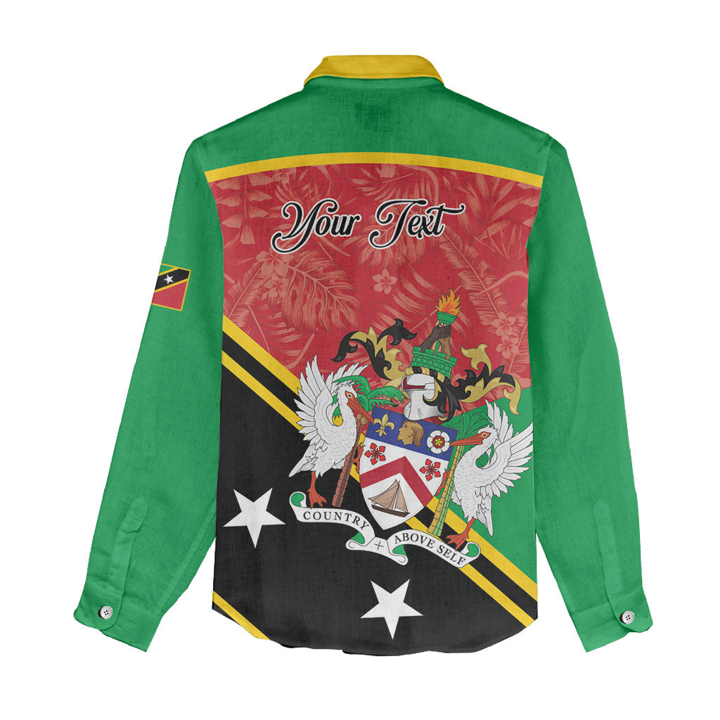Personalized Saint Kitts and Nevis Women Casual Shirt Happy Independence Day