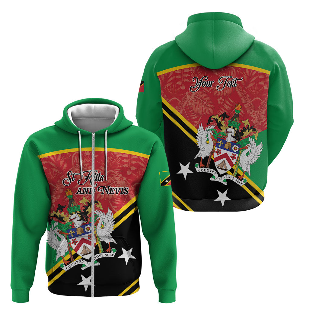 Personalized Saint Kitts and Nevis Zip Hoodie Happy Independence Day