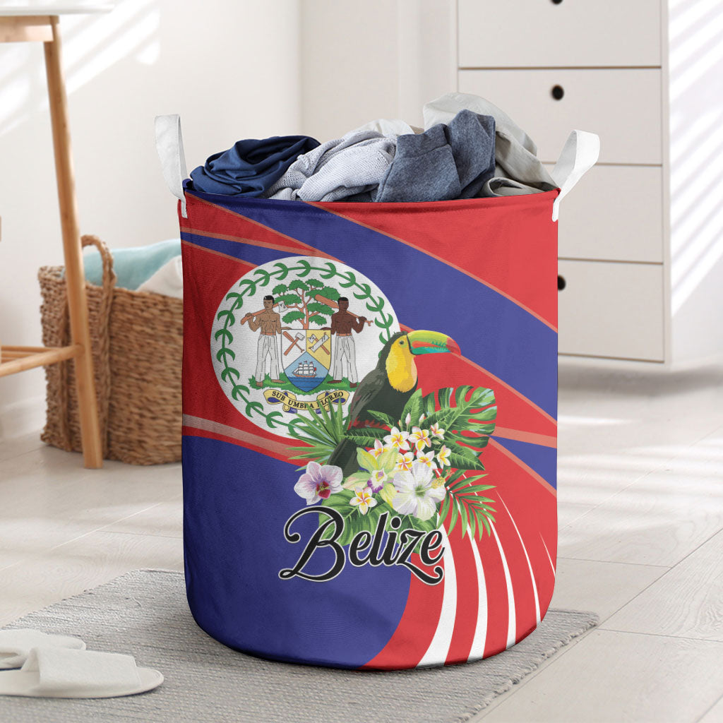 Belize Toucan Tropical Laundry Basket Happy Independence Day