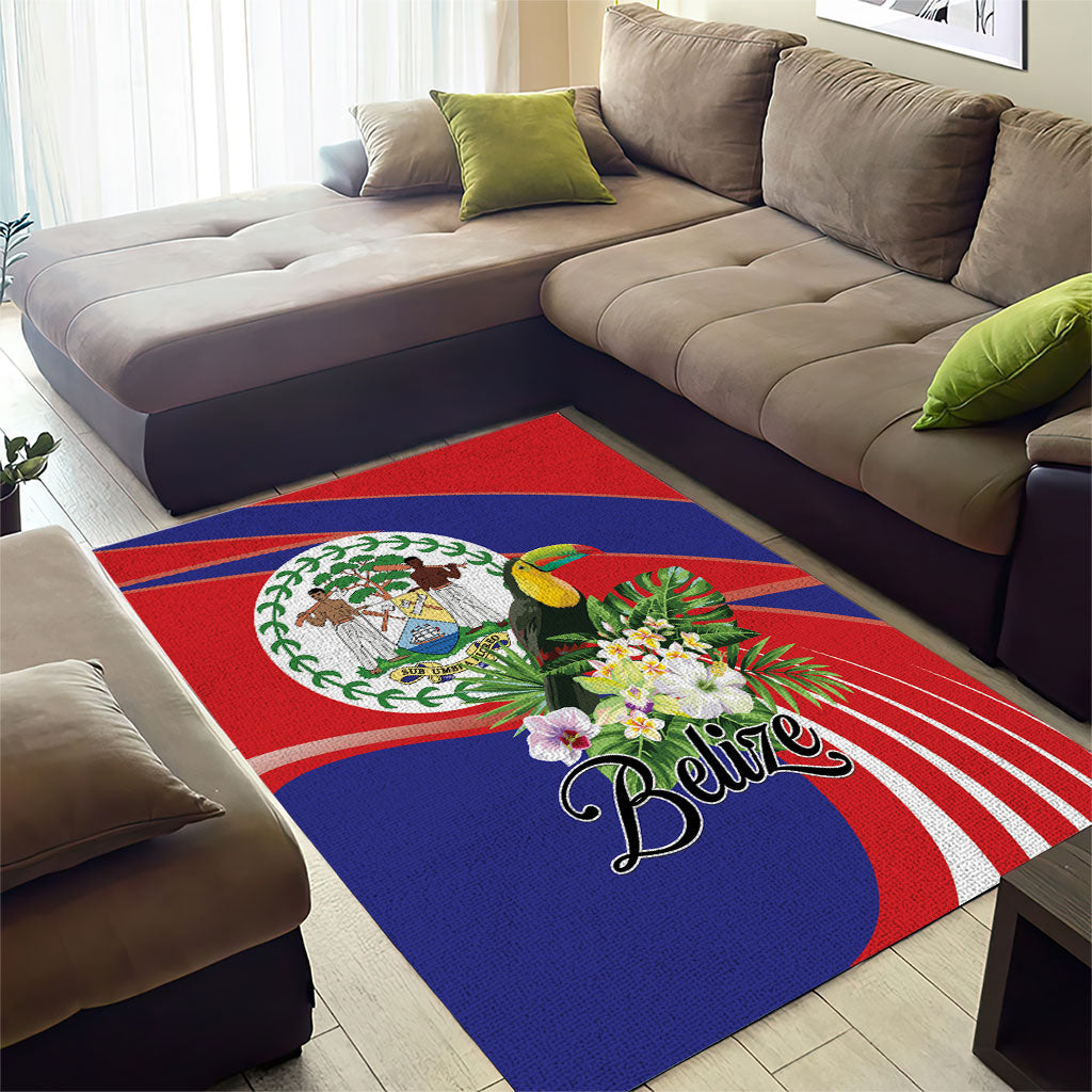 Belize Toucan Tropical Area Rug Happy Independence Day
