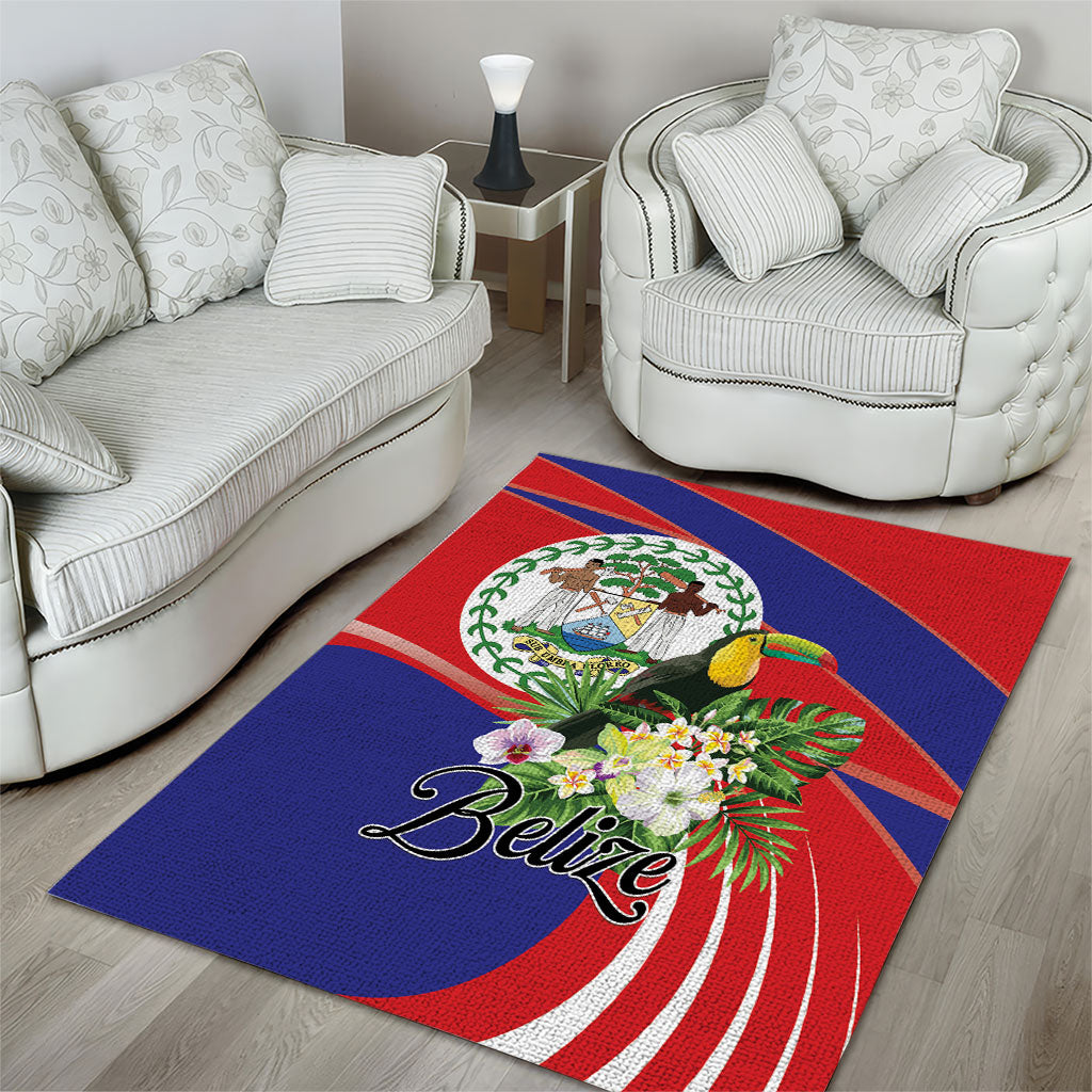 Belize Toucan Tropical Area Rug Happy Independence Day