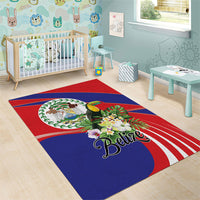 Belize Toucan Tropical Area Rug Happy Independence Day