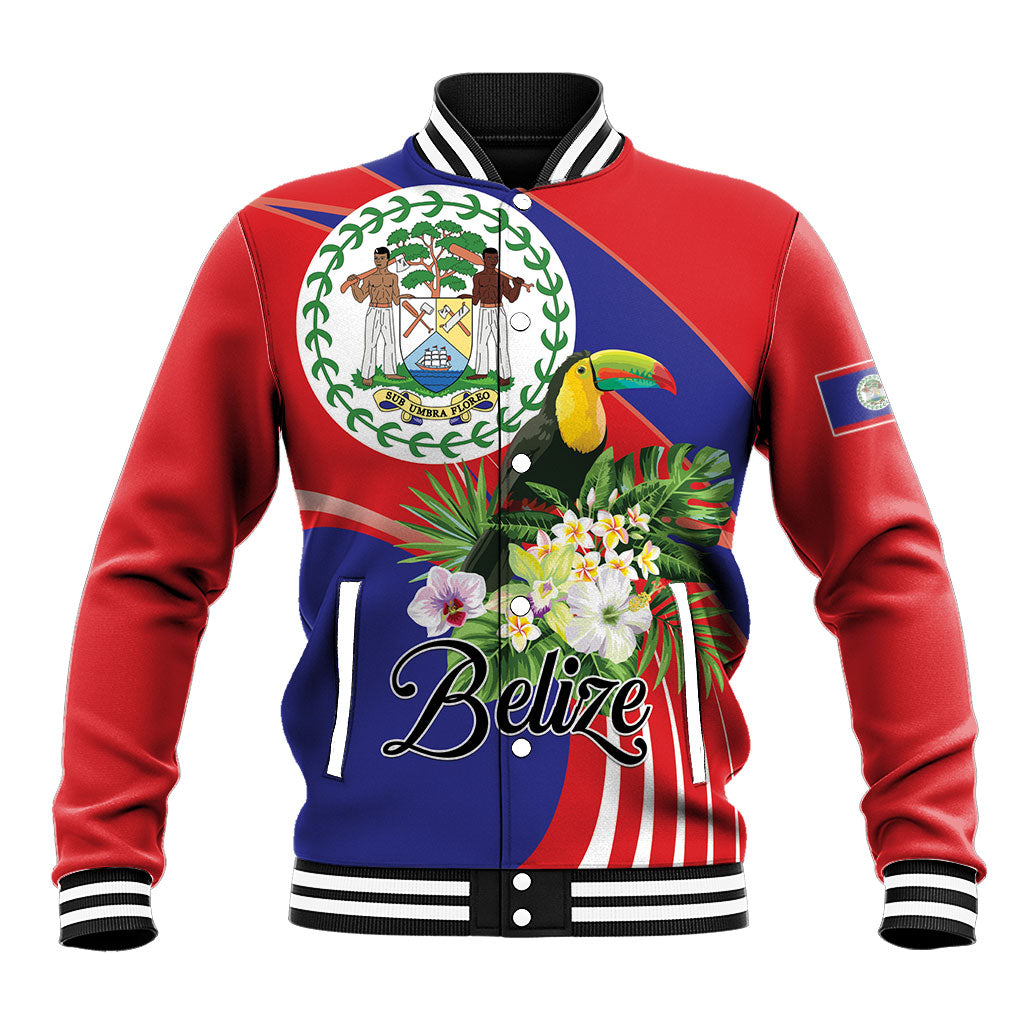 Personalized Belize Toucan Tropical Baseball Jacket Happy Independence Day