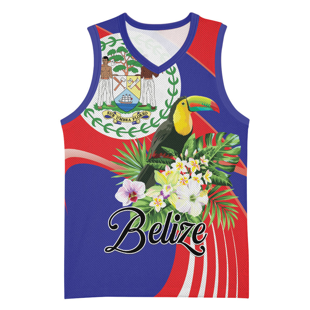 Personalized Belize Toucan Tropical Basketball Jersey Happy Independence Day
