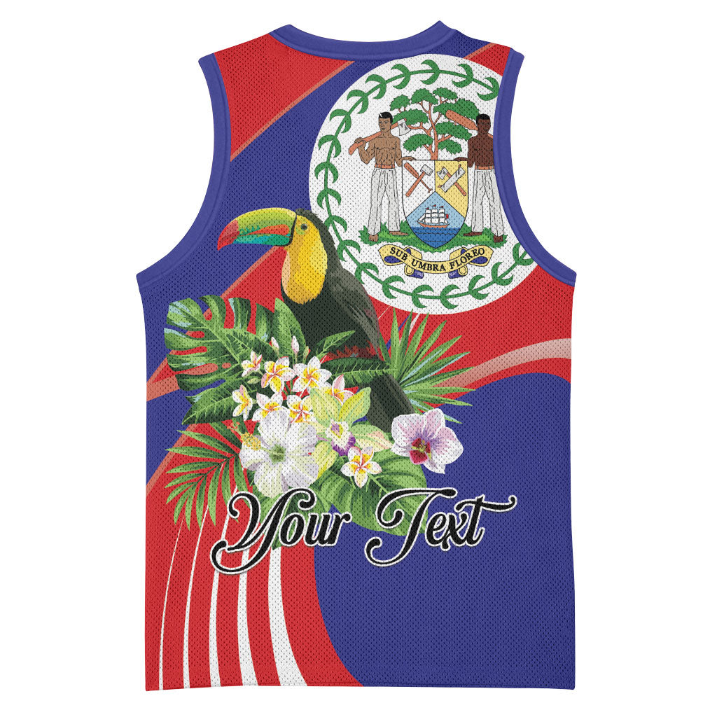 Personalized Belize Toucan Tropical Basketball Jersey Happy Independence Day