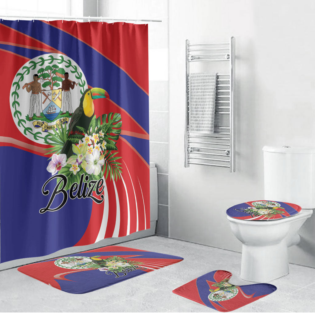 Belize Toucan Tropical Bathroom Set Happy Independence Day