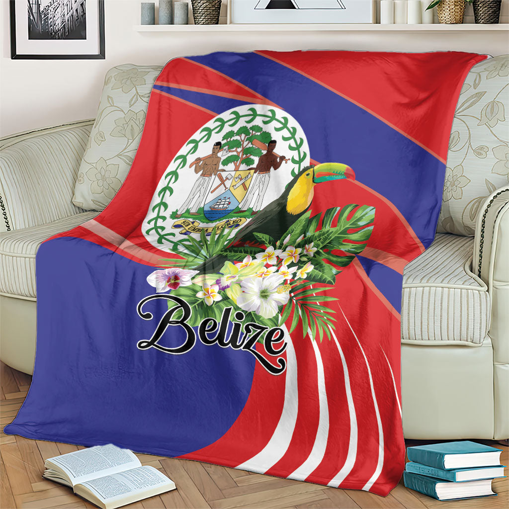 Belize Toucan Tropical Blanket Happy Independence Day
