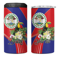 Personalized Belize Toucan Tropical 4 in 1 Can Cooler Tumbler Happy Independence Day