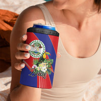 Personalized Belize Toucan Tropical 4 in 1 Can Cooler Tumbler Happy Independence Day