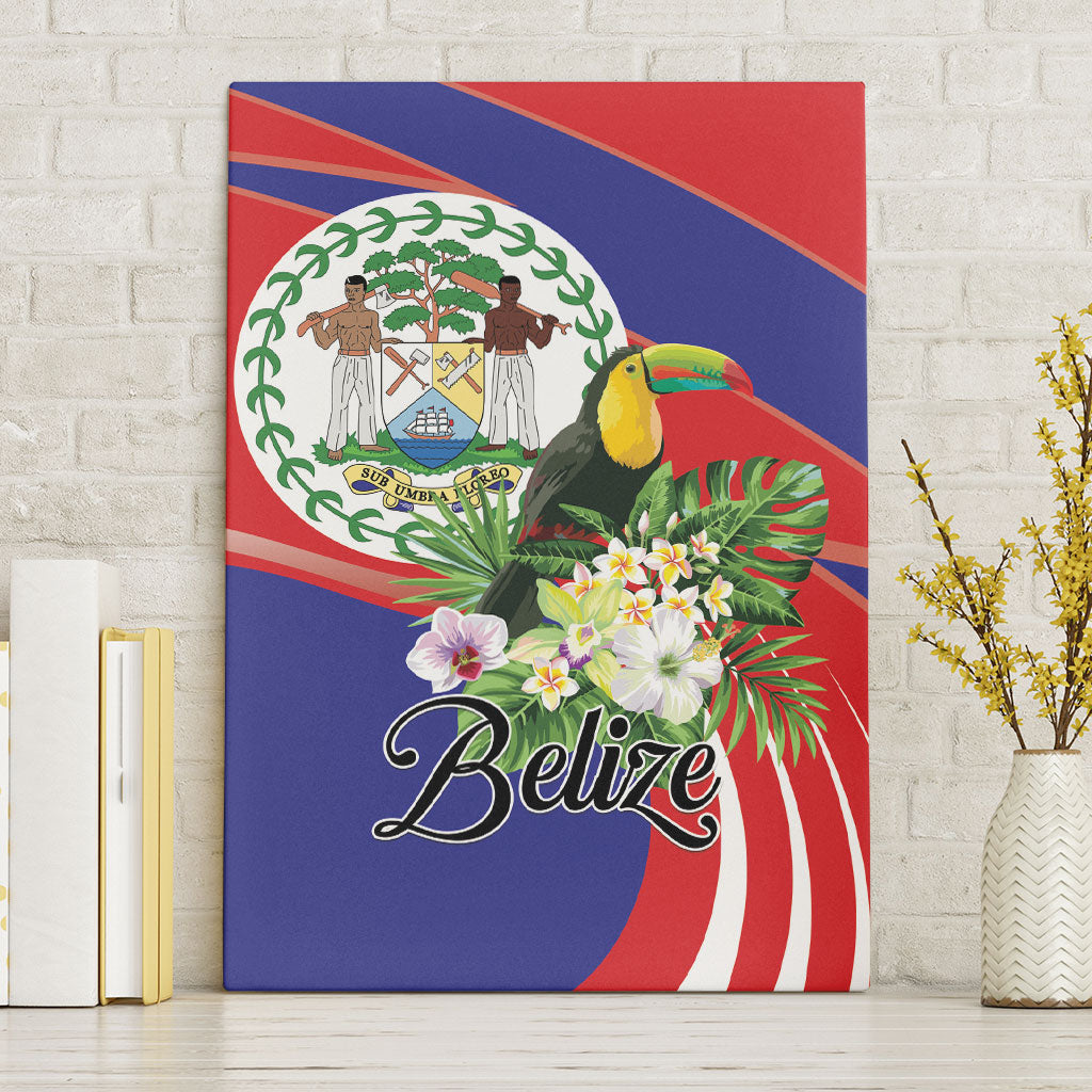 Belize Toucan Tropical Canvas Wall Art Happy Independence Day