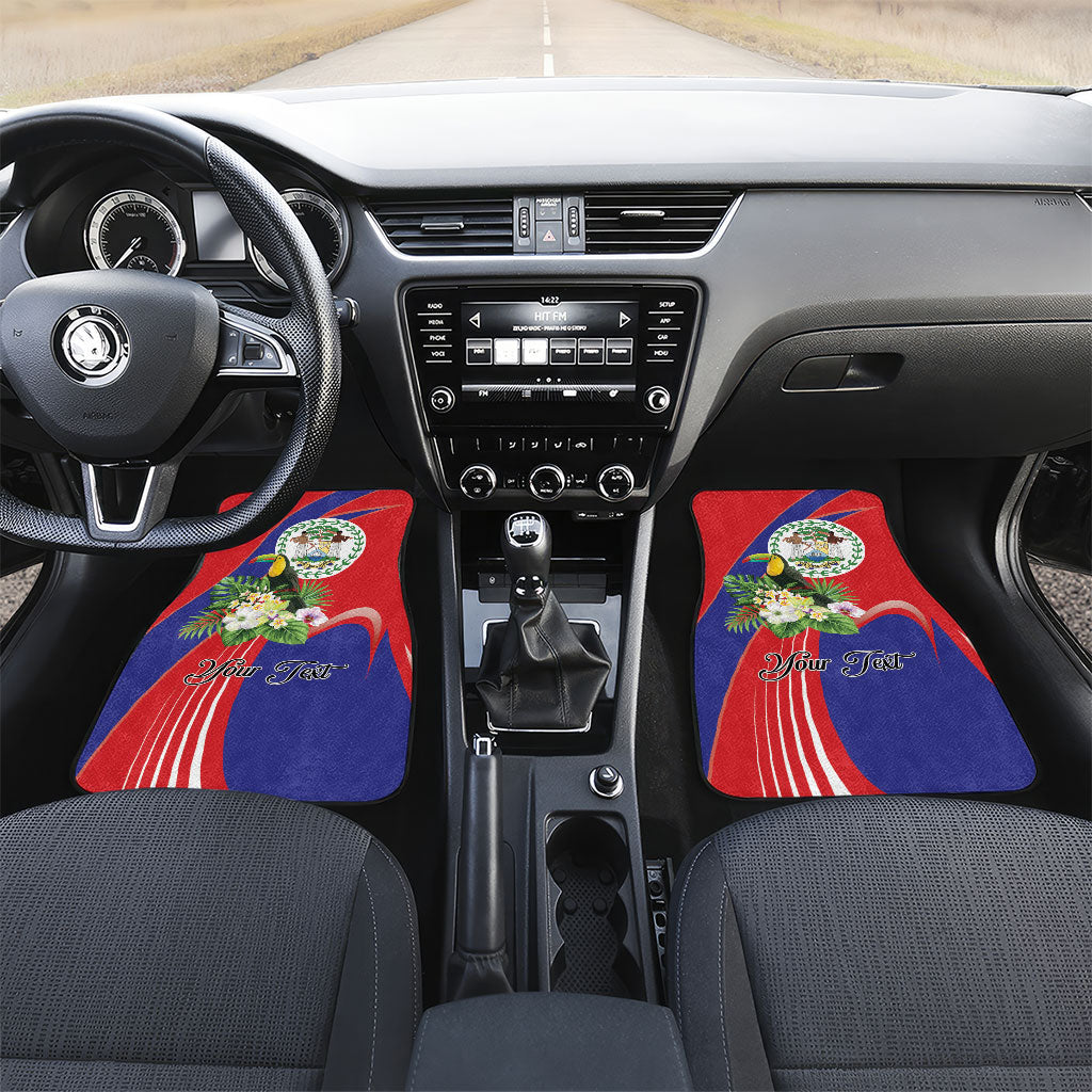 Personalized Belize Toucan Tropical Car Mats Happy Independence Day