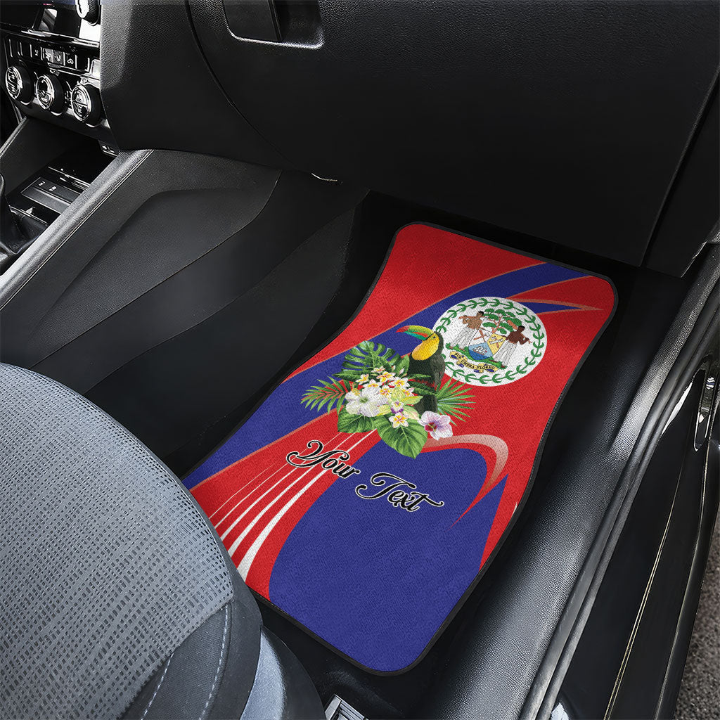 Personalized Belize Toucan Tropical Car Mats Happy Independence Day