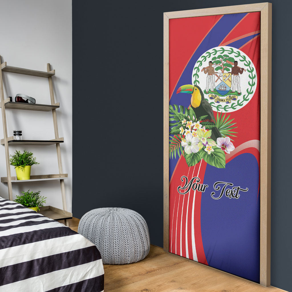 Personalized Belize Toucan Tropical Door Cover Happy Independence Day