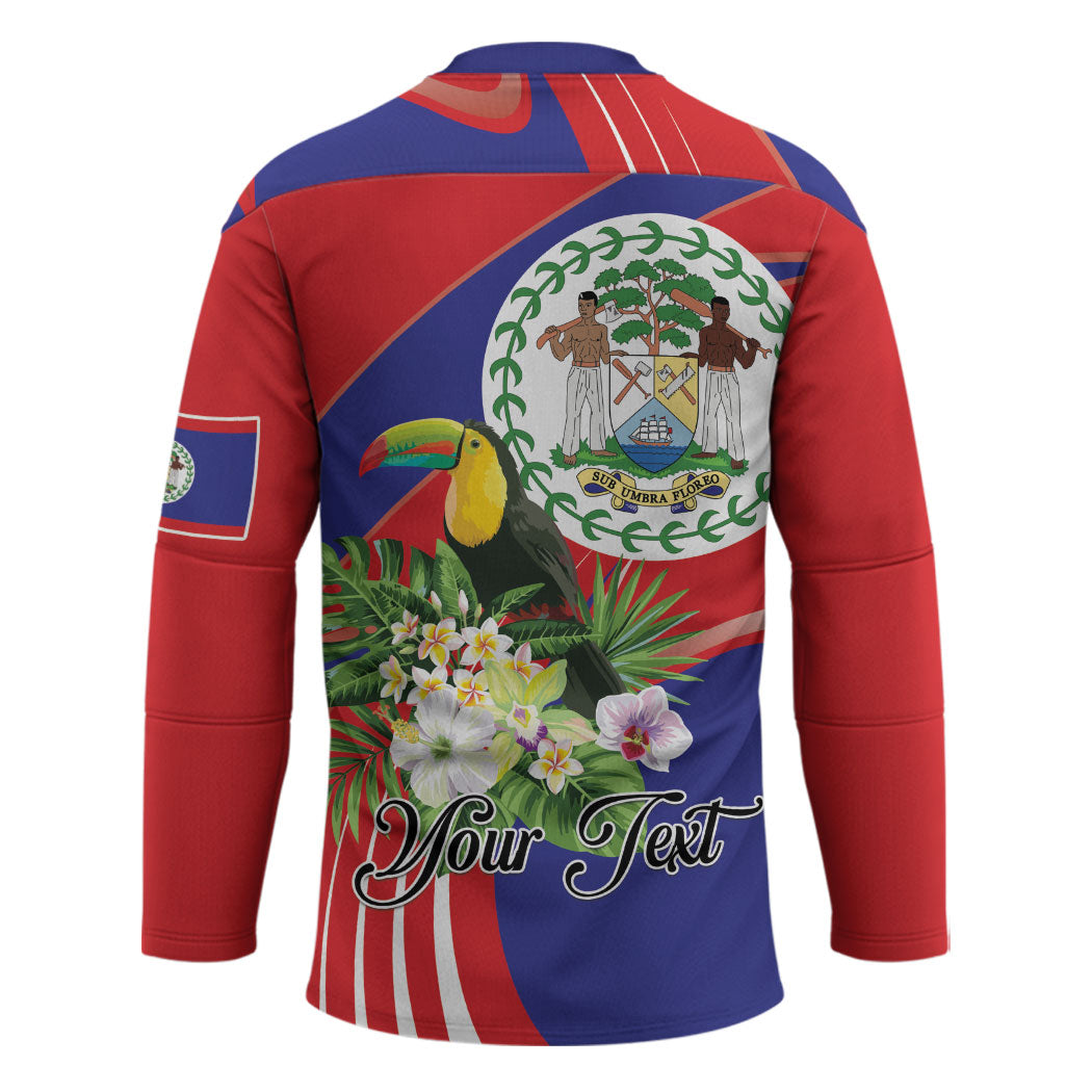 Personalized Belize Toucan Tropical Hockey Jersey Happy Independence Day