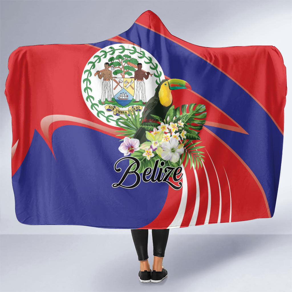 Belize Toucan Tropical Hooded Blanket Happy Independence Day