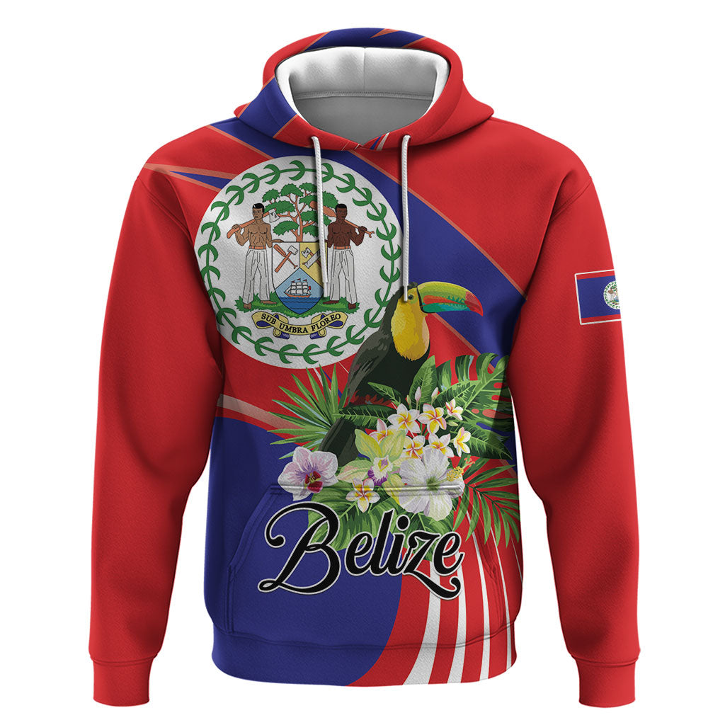 Personalized Belize Toucan Tropical Hoodie Happy Independence Day