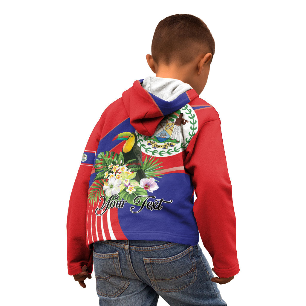 Personalized Belize Toucan Tropical Kid Hoodie Happy Independence Day