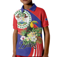 Personalized Belize Toucan Tropical Kid Polo Shirt Happy Independence Day