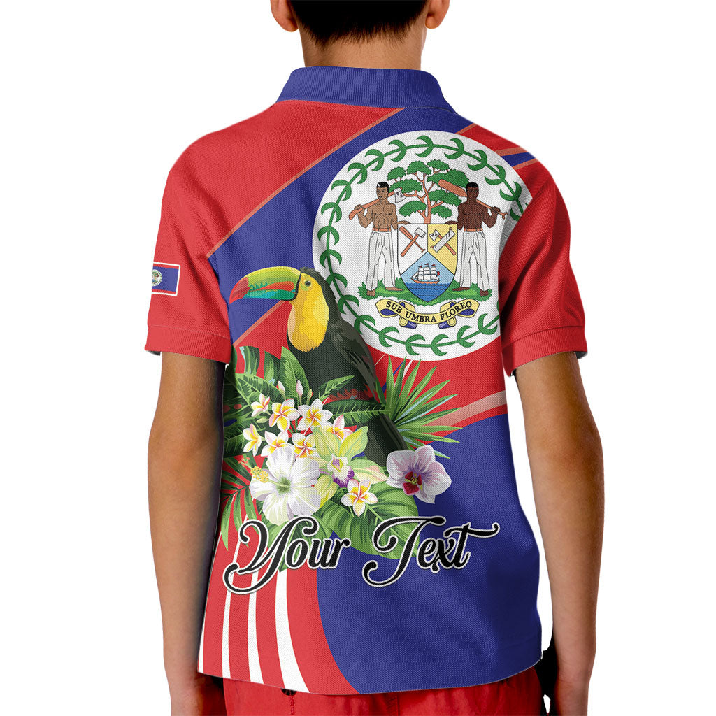 Personalized Belize Toucan Tropical Kid Polo Shirt Happy Independence Day