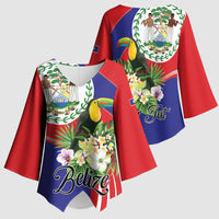 Personalized Belize Toucan Tropical Kimono Sleeve Blouse Happy Independence Day