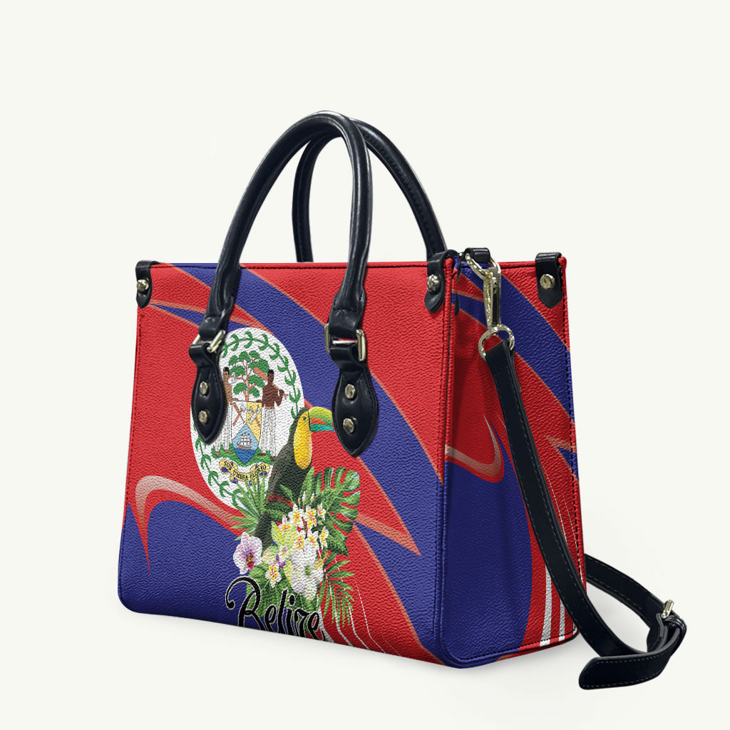 Belize Toucan Tropical Leather Bag Happy Independence Day
