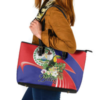 Belize Toucan Tropical Leather Tote Bag Happy Independence Day