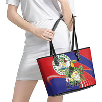 Belize Toucan Tropical Leather Tote Bag Happy Independence Day
