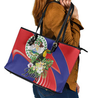 Belize Toucan Tropical Leather Tote Bag Happy Independence Day