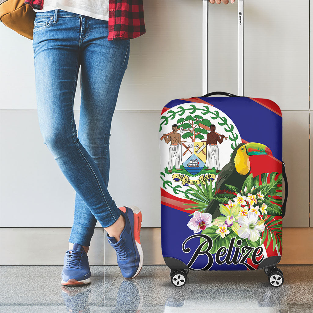 Belize Toucan Tropical Luggage Cover Happy Independence Day