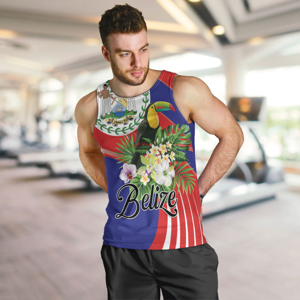 Personalized Belize Toucan Tropical Men Tank Top Happy Independence Day