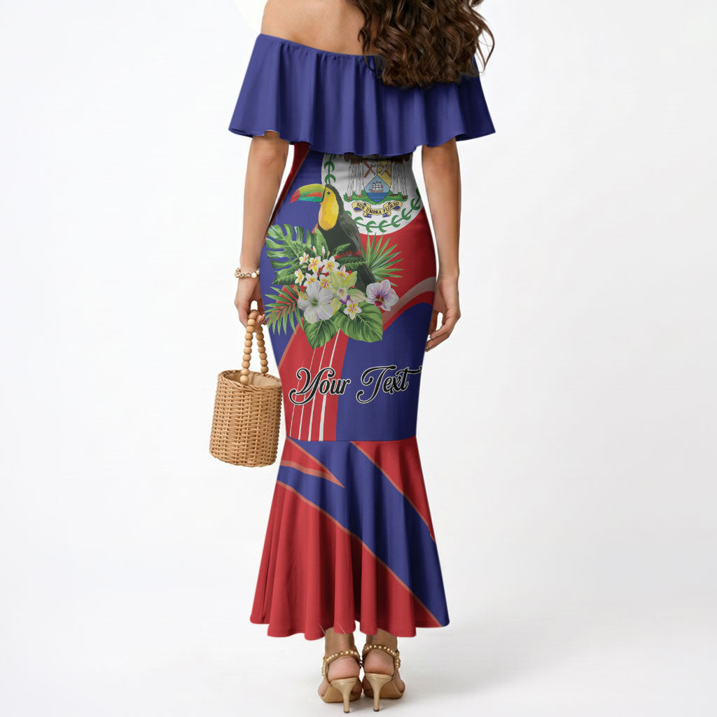 Personalized Belize Toucan Tropical Mermaid Dress Happy Independence Day