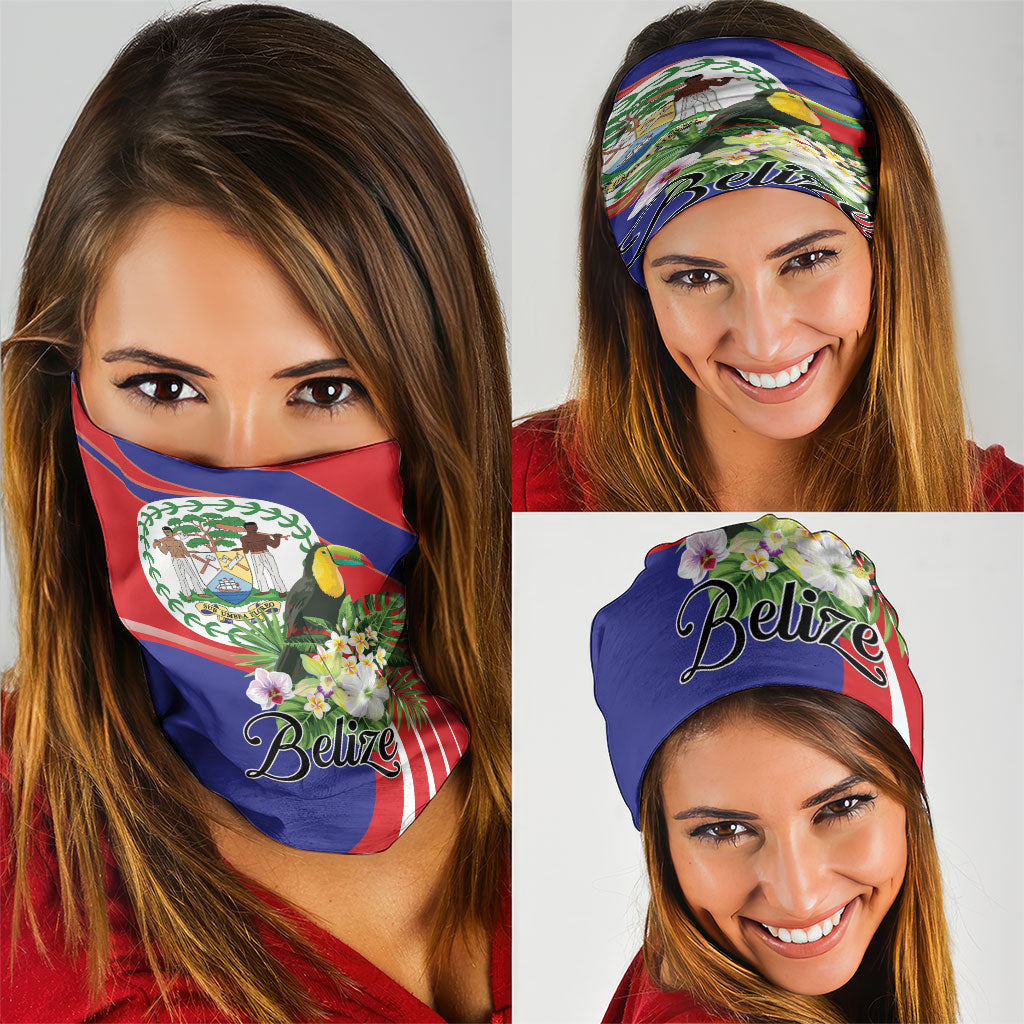 Belize Toucan Tropical Neck Gaiter Happy Independence Day