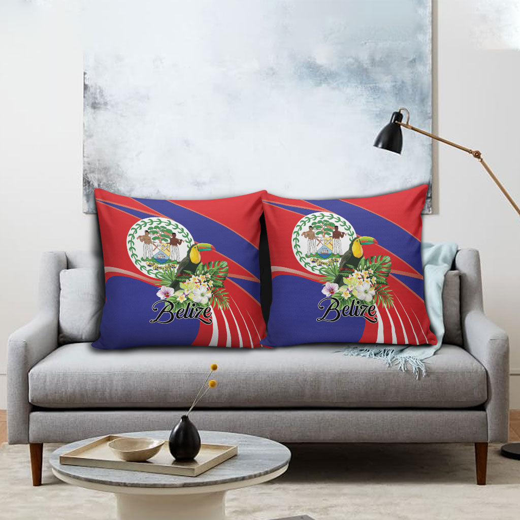 Belize Toucan Tropical Pillow Cover Happy Independence Day