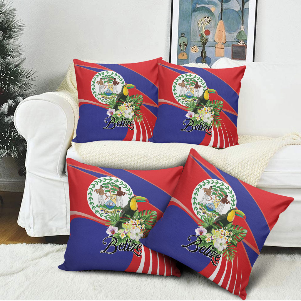 Belize Toucan Tropical Pillow Cover Happy Independence Day
