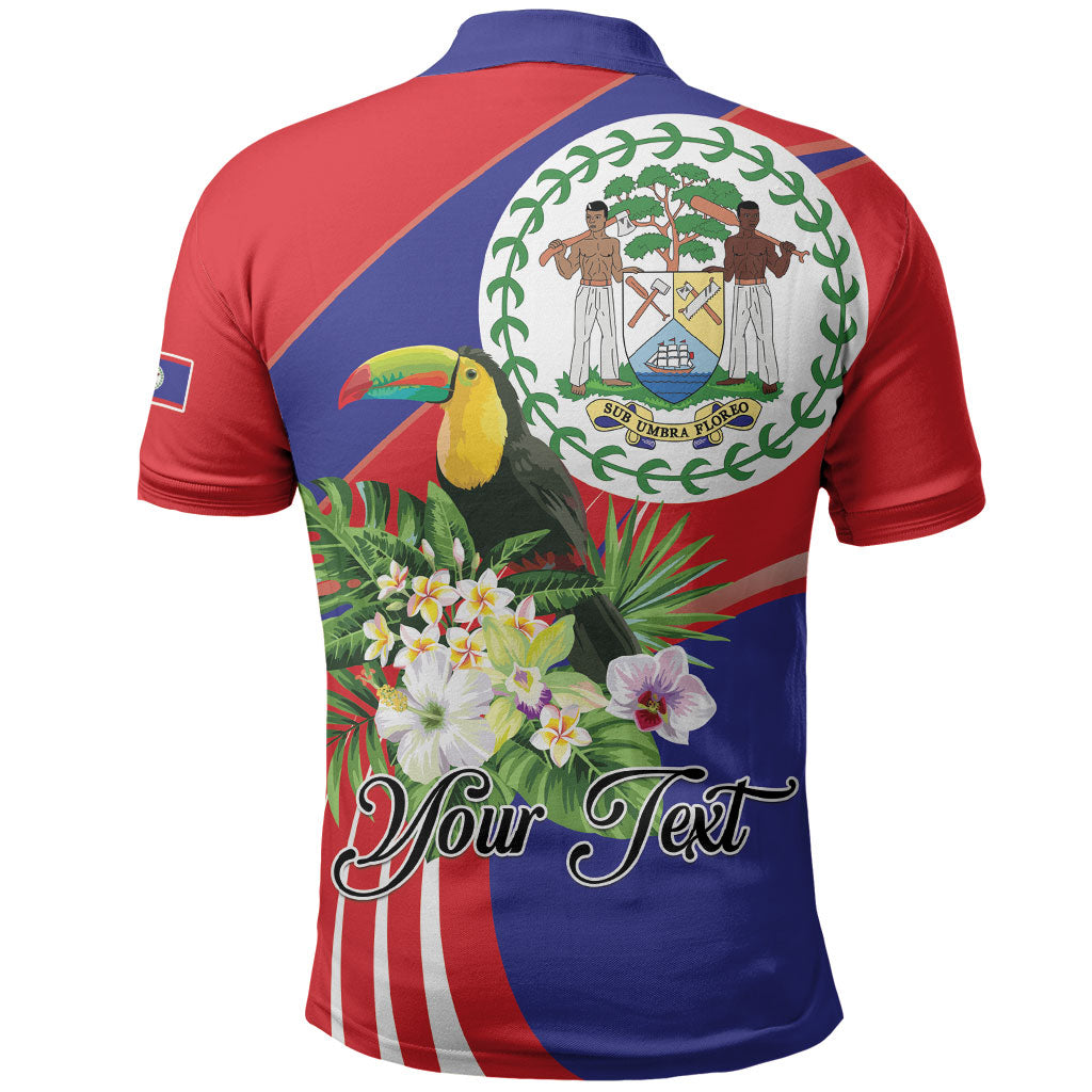 Personalized Belize Toucan Tropical Polo Shirt Happy Independence Day