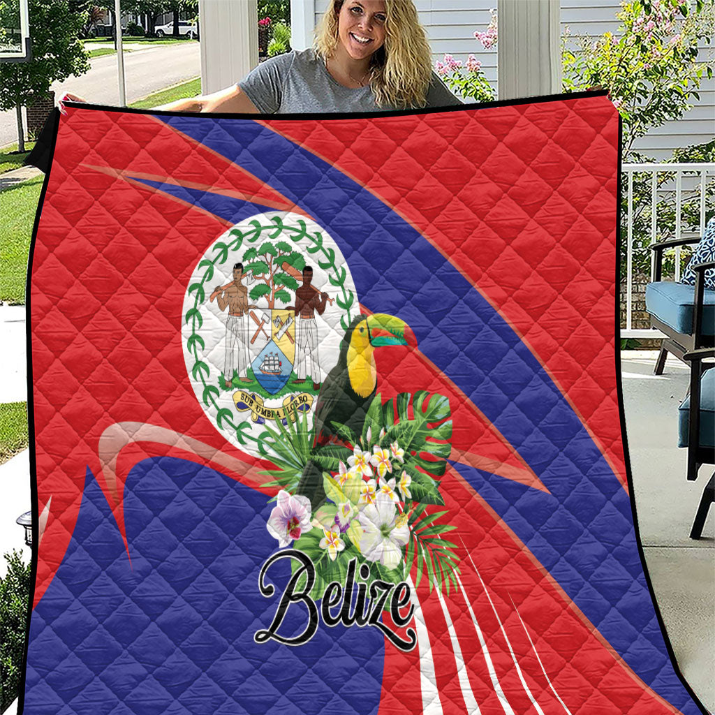 Belize Toucan Tropical Quilt Happy Independence Day