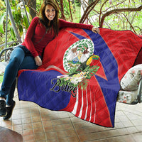 Belize Toucan Tropical Quilt Happy Independence Day
