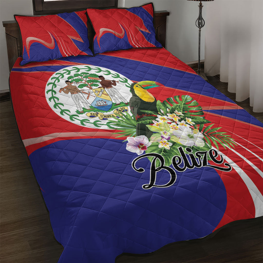 Belize Toucan Tropical Quilt Bed Set Happy Independence Day
