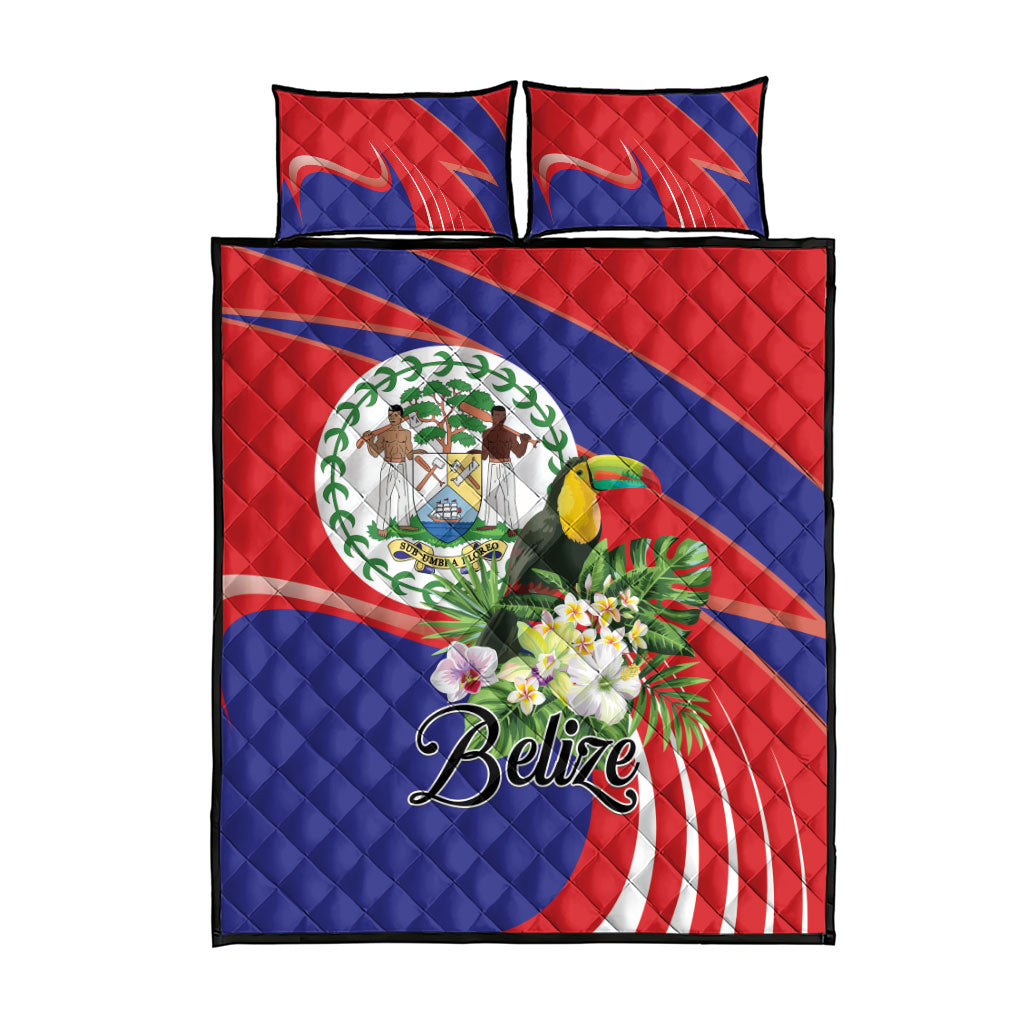 Belize Toucan Tropical Quilt Bed Set Happy Independence Day