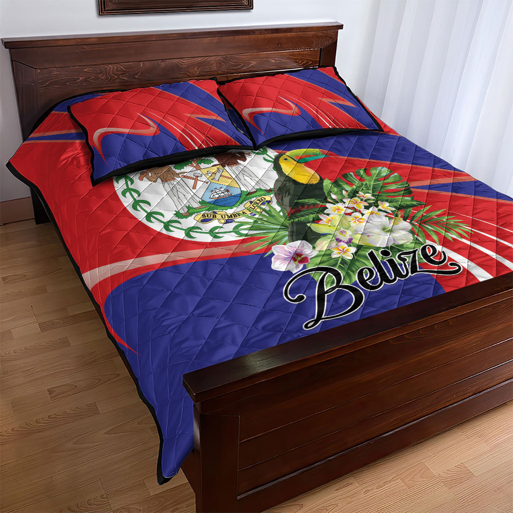 Belize Toucan Tropical Quilt Bed Set Happy Independence Day