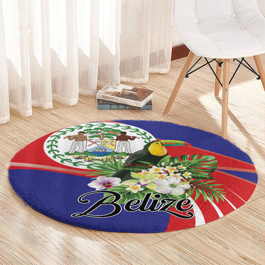 Belize Toucan Tropical Round Carpet Happy Independence Day