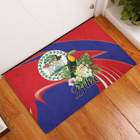 Belize Toucan Tropical Rubber Doormat Happy Independence Day