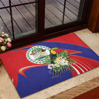 Belize Toucan Tropical Rubber Doormat Happy Independence Day