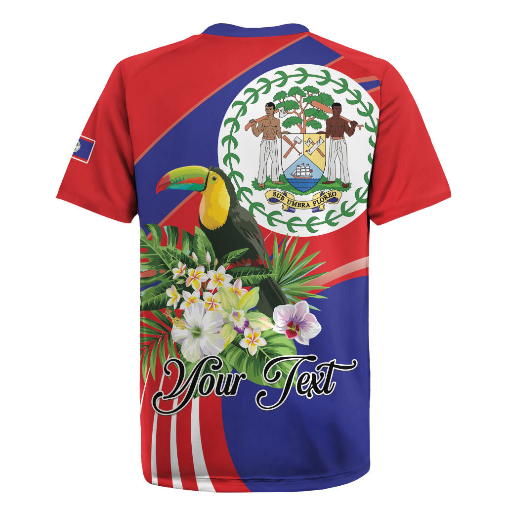 Personalized Belize Toucan Tropical Rugby Jersey Happy Independence Day