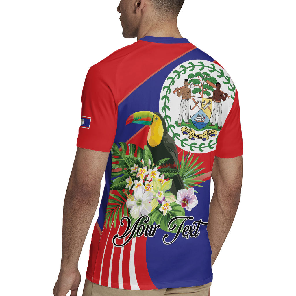Personalized Belize Toucan Tropical Rugby Jersey Happy Independence Day