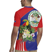 Personalized Belize Toucan Tropical Rugby Jersey Happy Independence Day