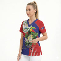 Personalized Belize Toucan Tropical Scrub Top Happy Independence Day