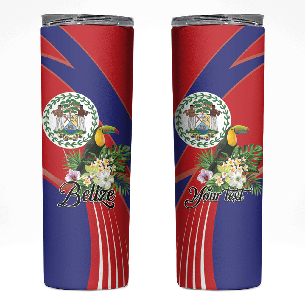 Personalized Belize Toucan Tropical Skinny Tumbler Happy Independence Day