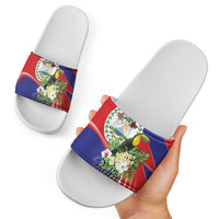 Belize Toucan Tropical Slide Sandals Happy Independence Day